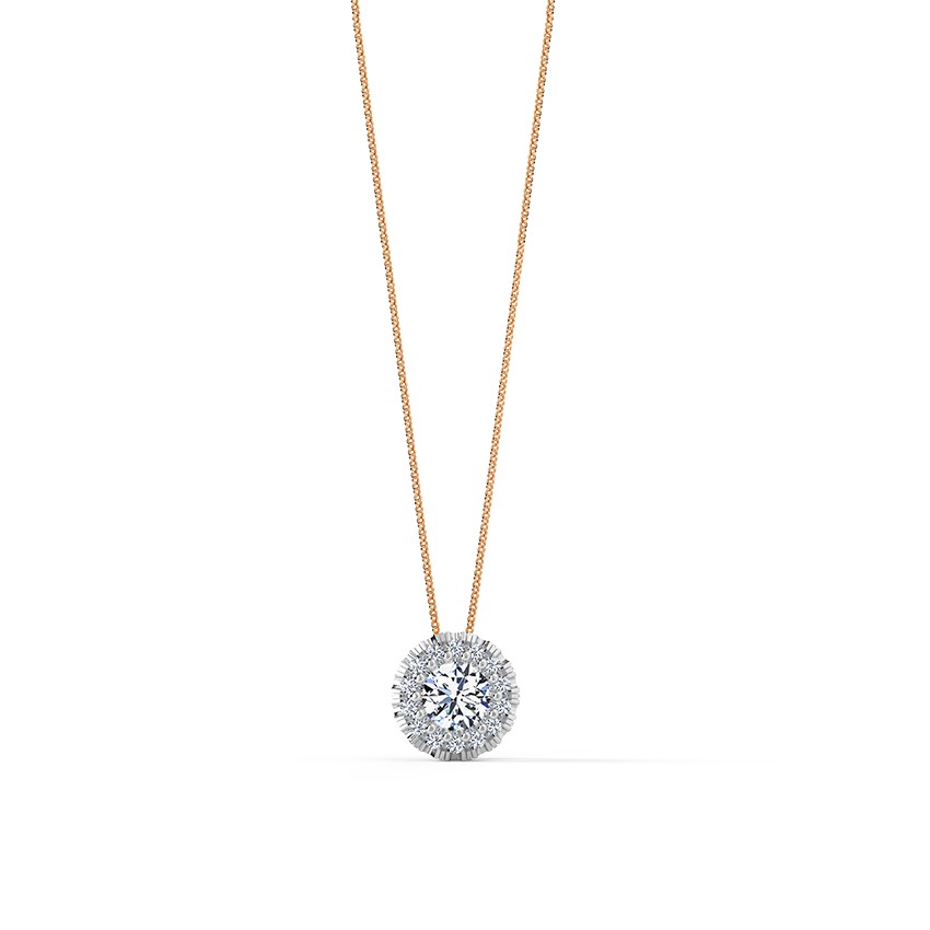 Halo Medallion Solitaire Pendant