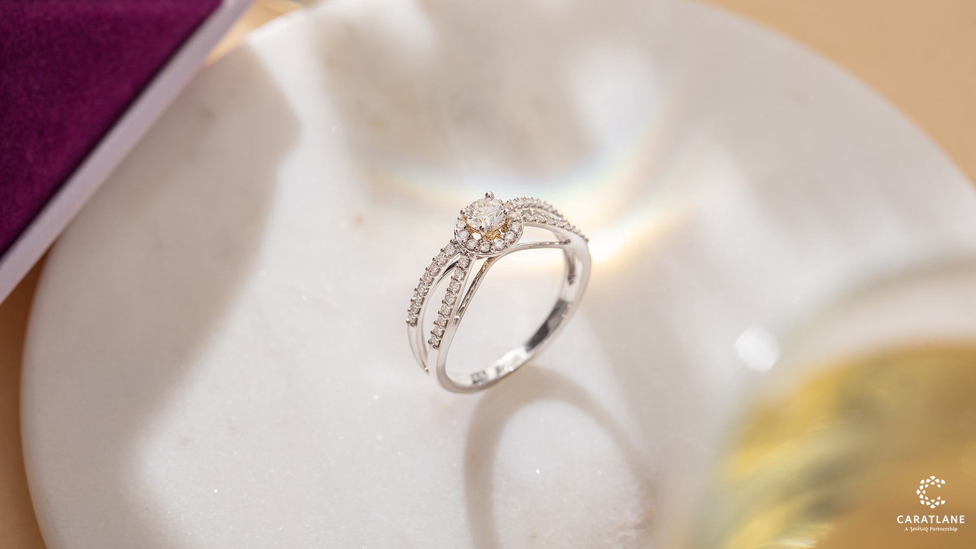 You & Me Two Stone 1ctw. Diamond Ring in 14k White Gold