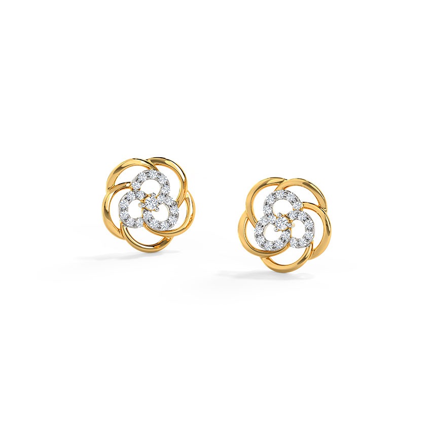 Ava Intertwined Diamond Stud Earrings