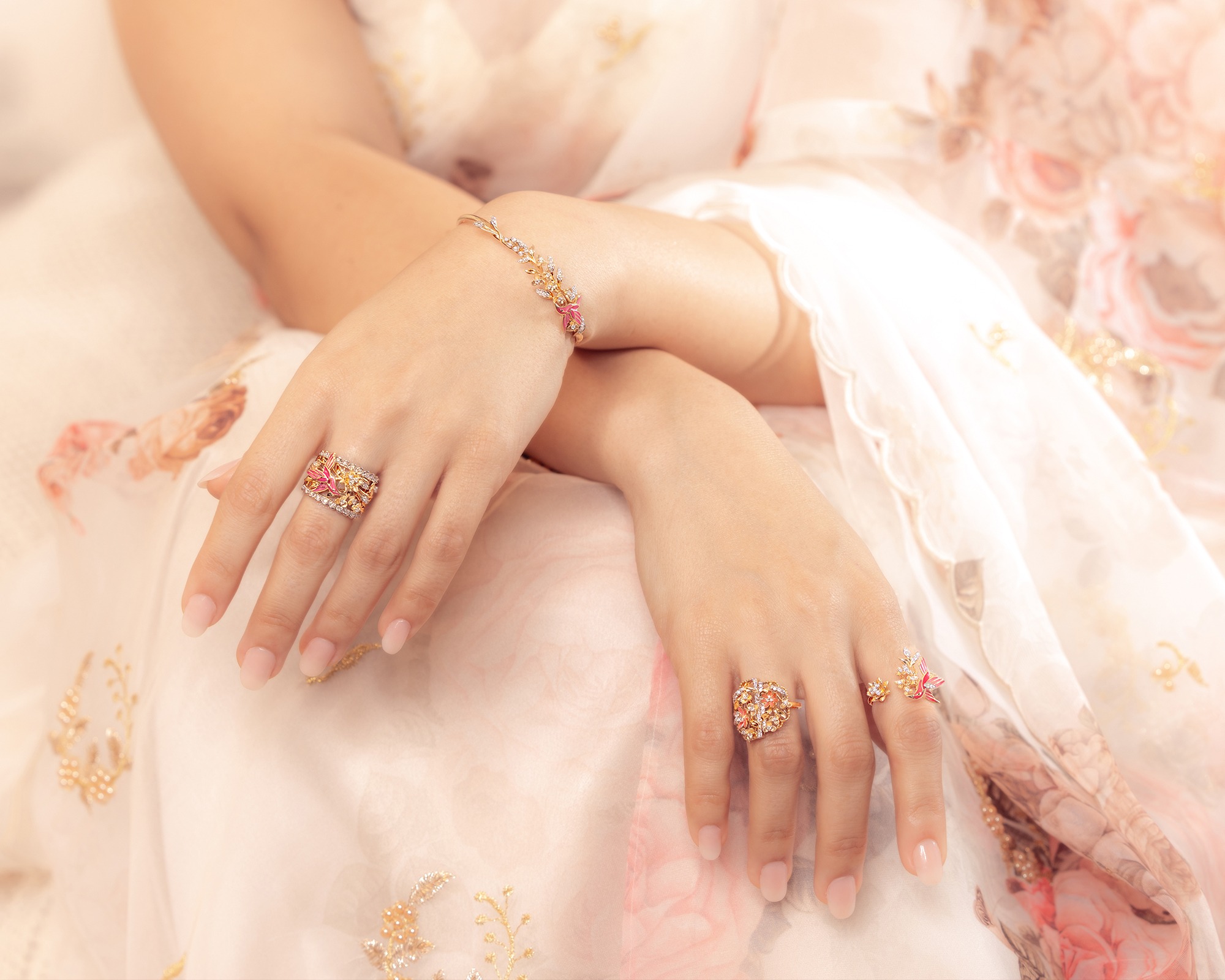 Shop Cherry Blossom Diamond Ring Online | CaratLane US