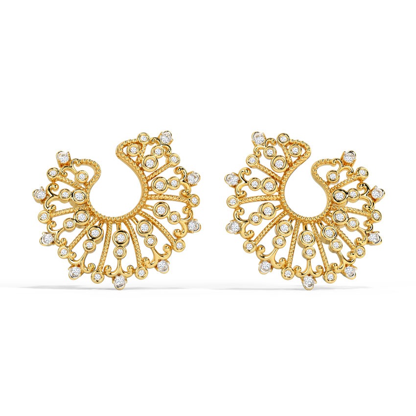 Ameerah Diamond Hoop Earrings