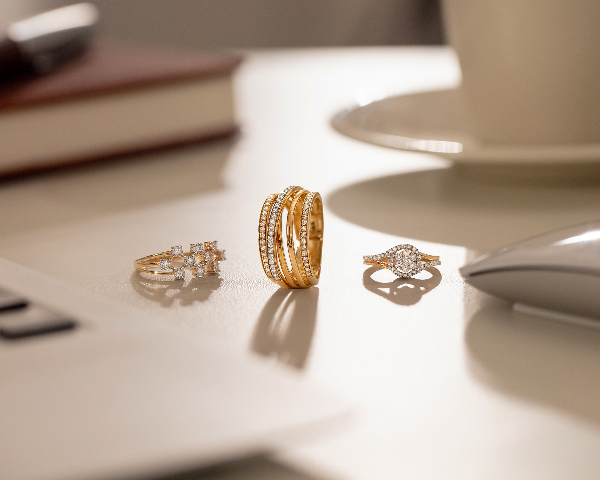 Best 14k Gold and Diamond Thumb Ring | PC Chandra