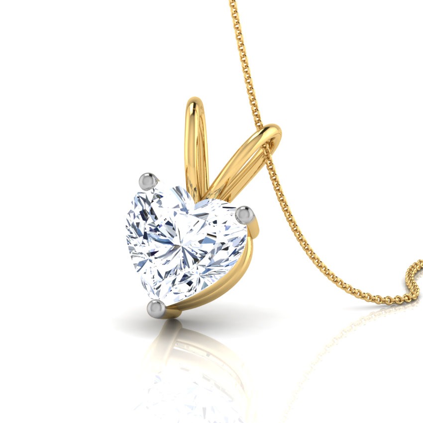 Loopy Heart Solitaire Pendant