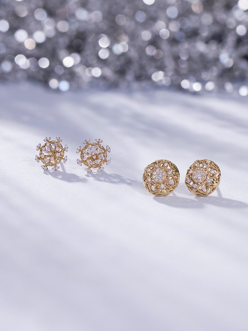 Gold studs small earrings