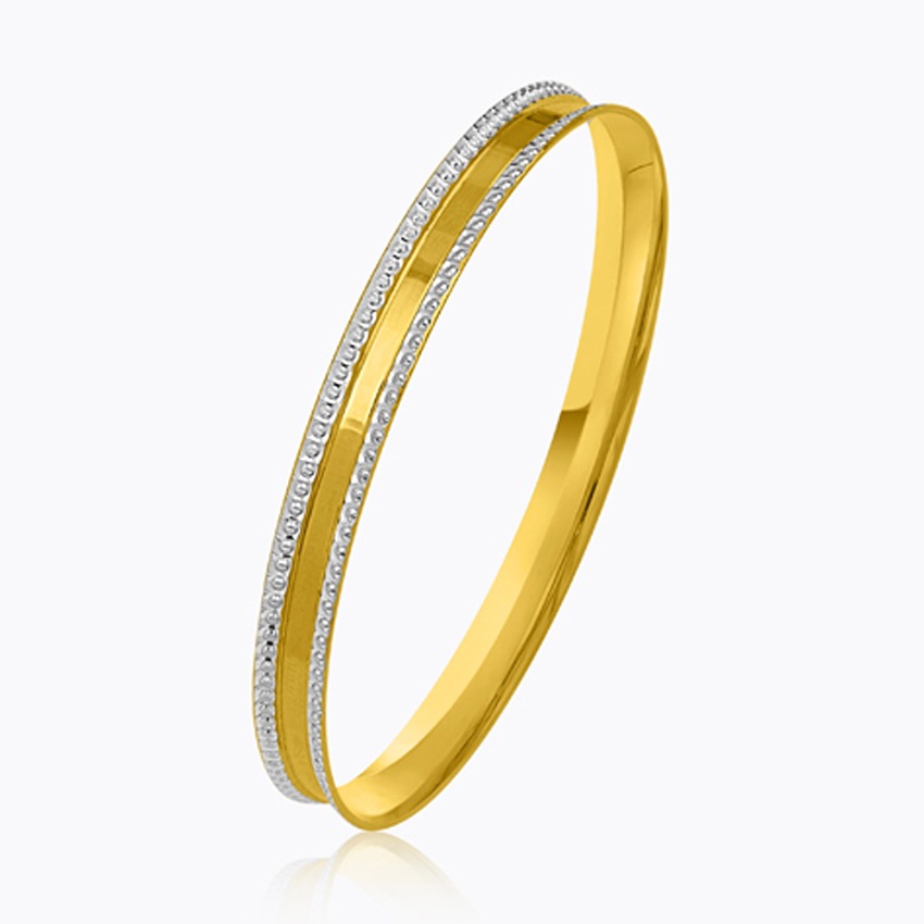 Gritty Texture 22KT Gold Bangle