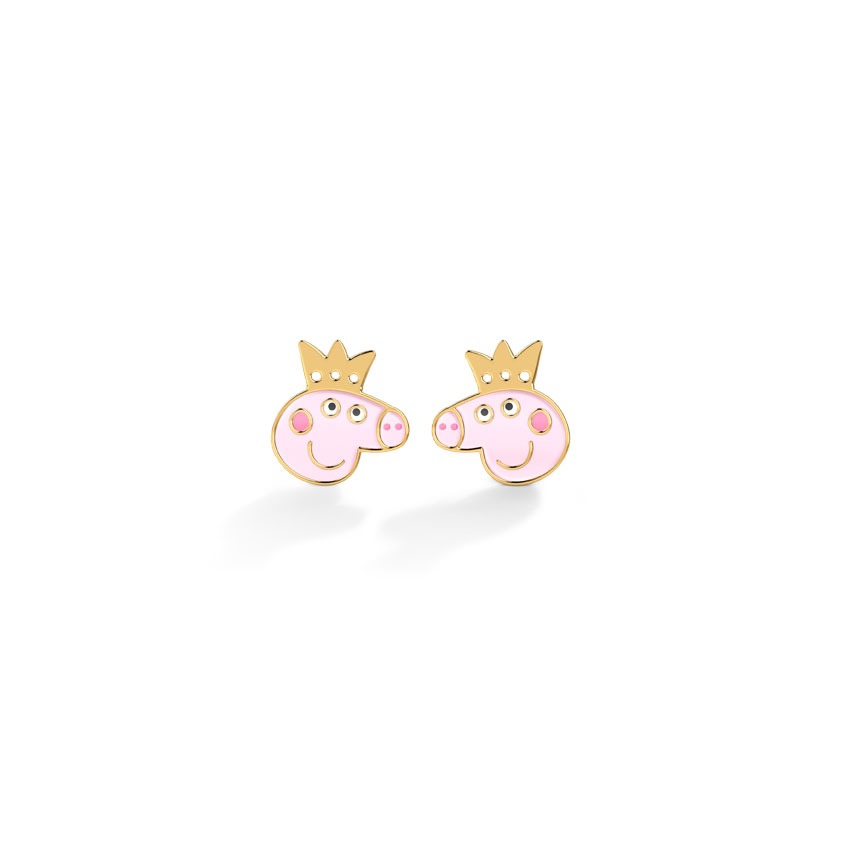 Peppa Crown Kids' Gold Earrings