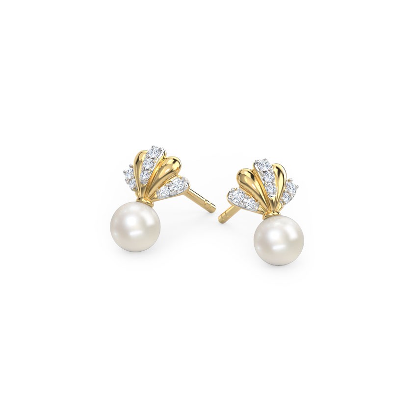 Streak Pearl Stud Earrings