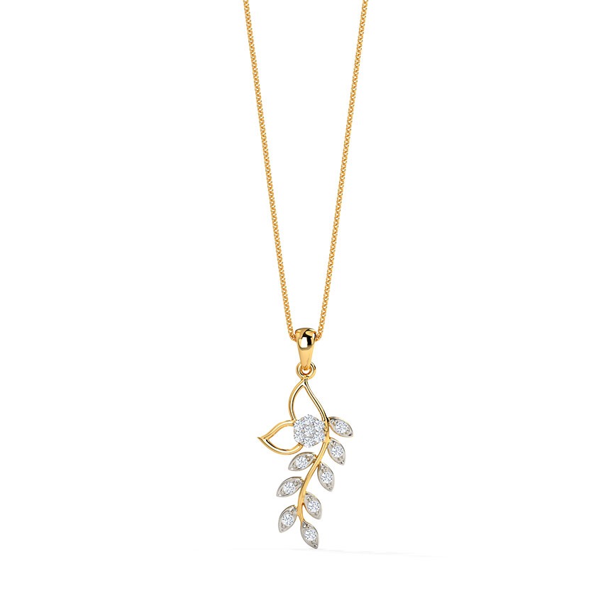 Classic Leaves Diamond Pendant