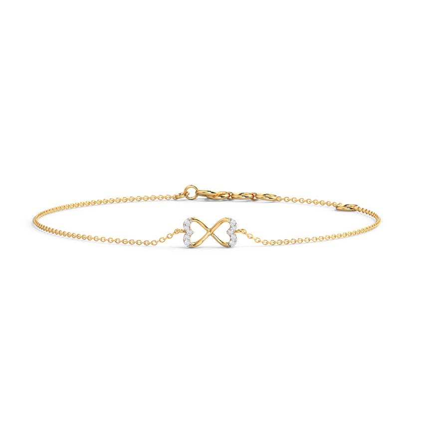 Twain Heart Diamond Bracelet