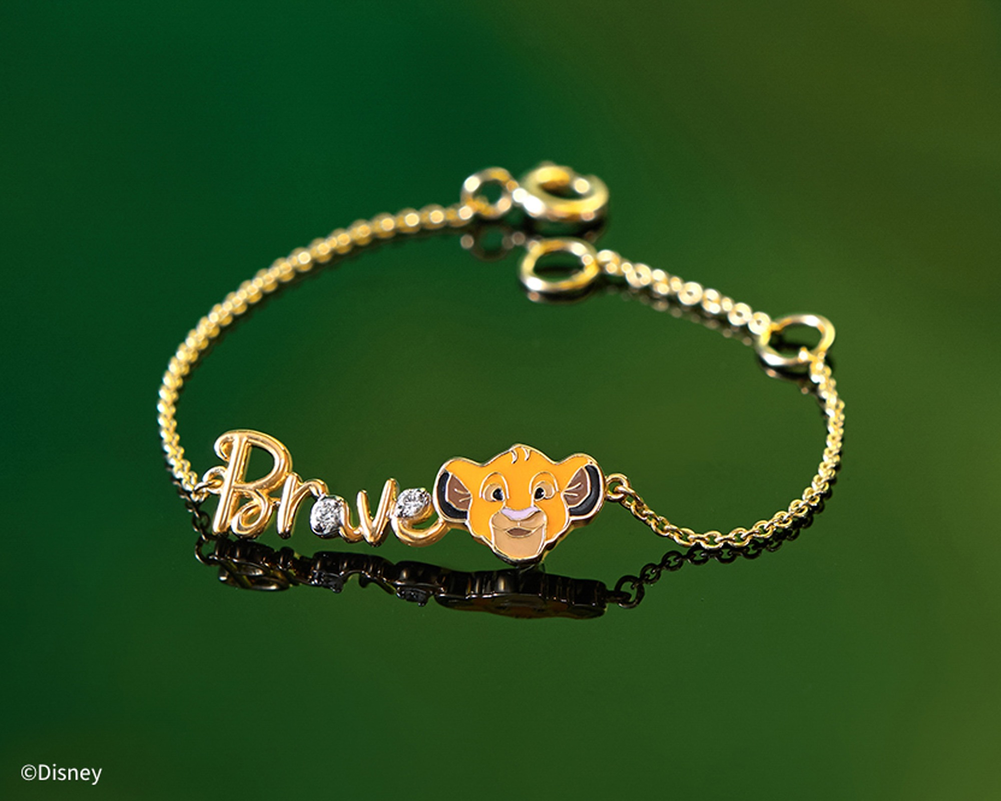 simba the lion king theme gold bracelets 