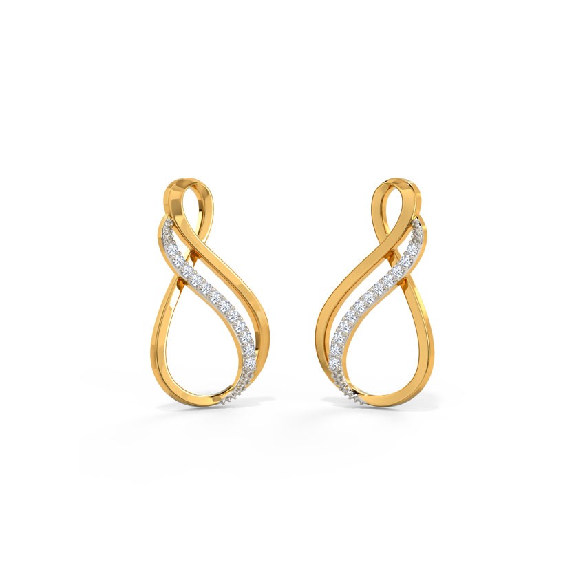 Twin Infinity Diamond Drop Earrings