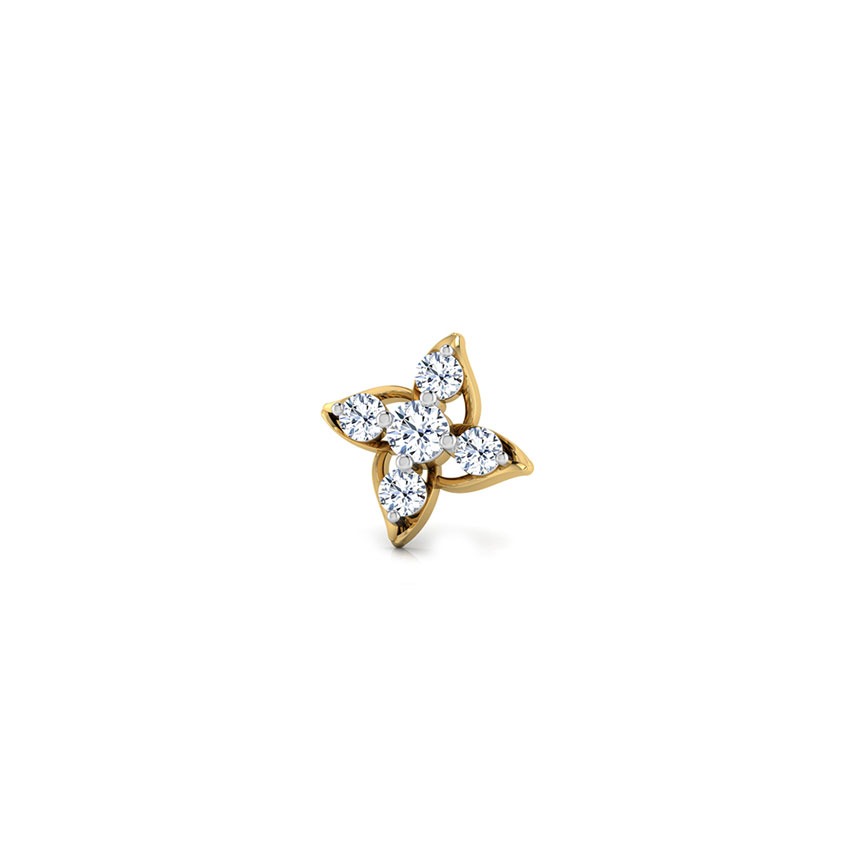 Gamya Petalled Diamond Nose Pin