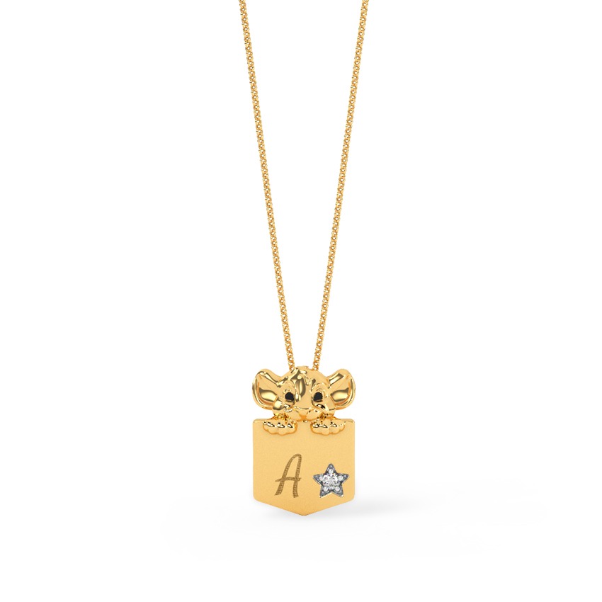 Disney's Lion King Simba Pocket Personalised Diamond Pendant