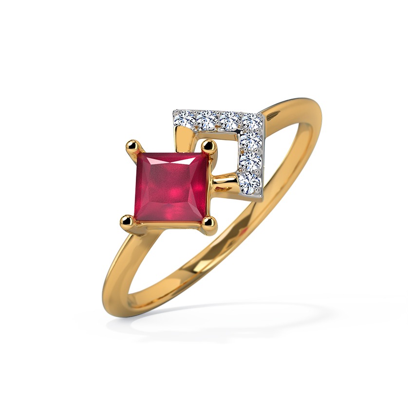 Glinty Pair Gemstone Ring