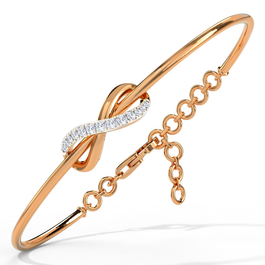 Twisted Infinity Diamond Bracelet