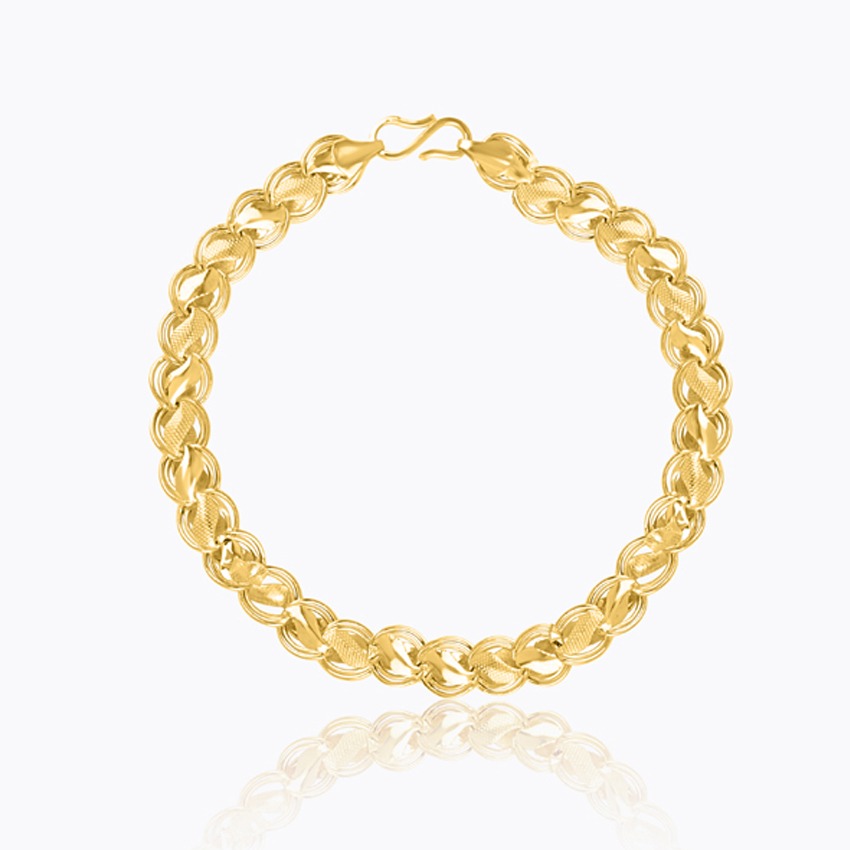 Lotus 22Kt Gold Men's bracelet