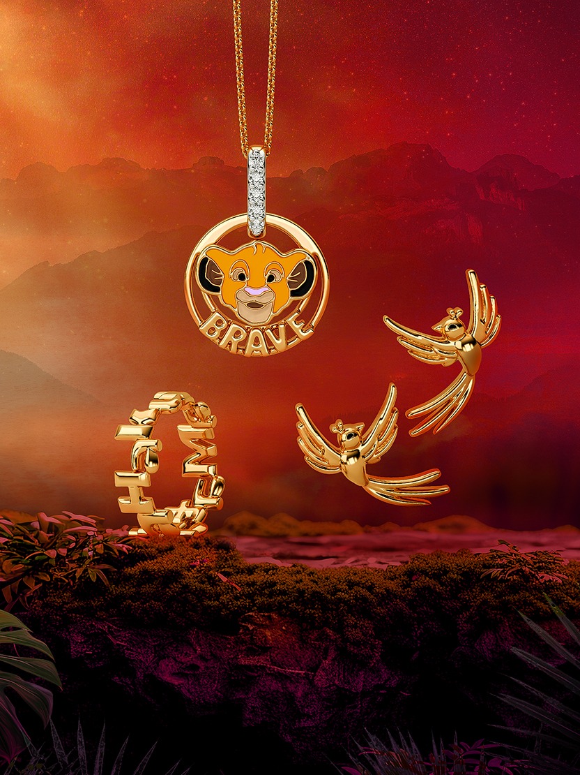 lion king theme disney gold jewellery