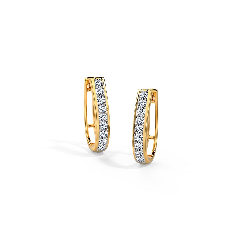 Evelyn Twinkle Diamond Hoop Earrings