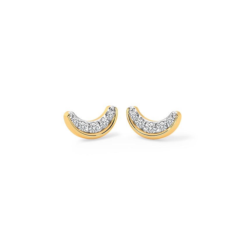 Moonlit Spark Diamond Stud Earrings