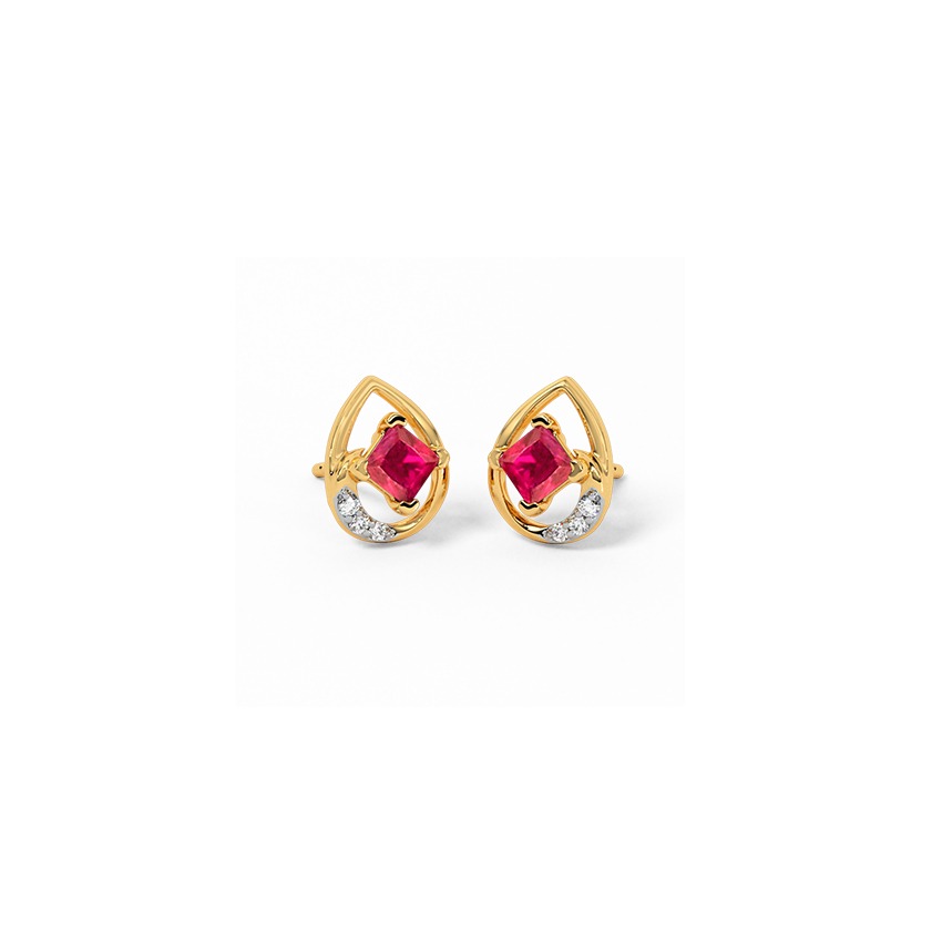 Pearlina Gemstone Stud Earrings