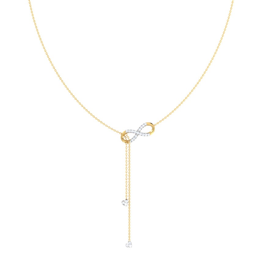 Infinity Love Lariat Diamond Necklace