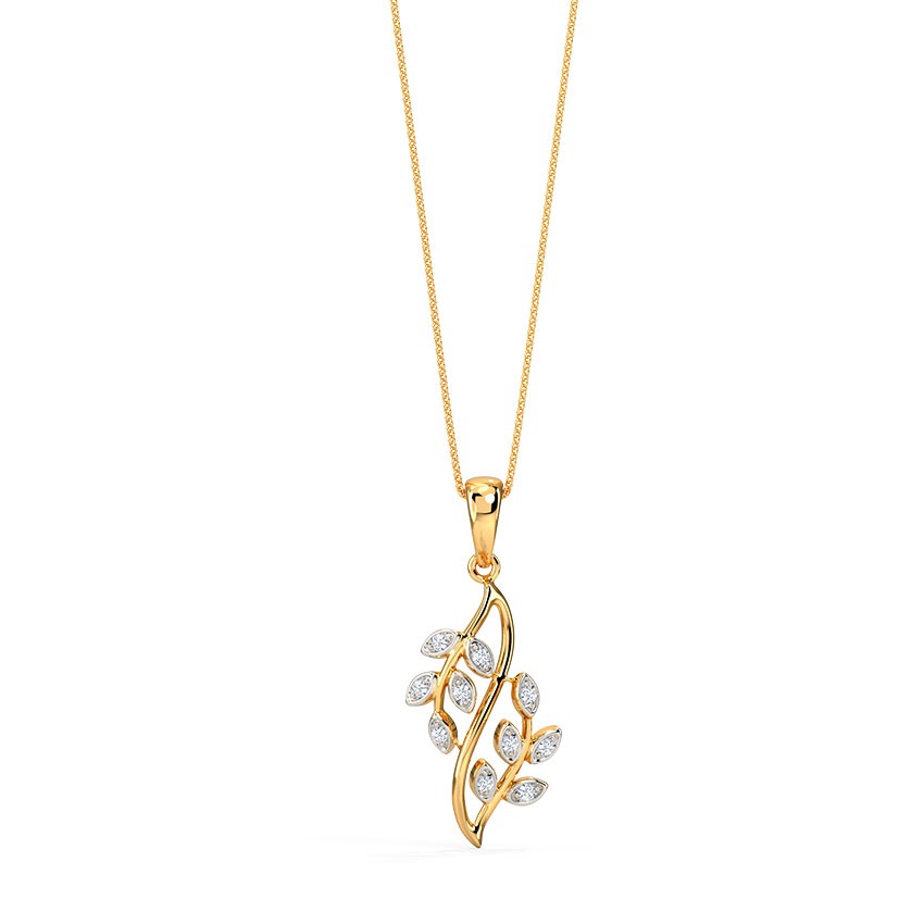 Shimmering Diamond Petals Pendant