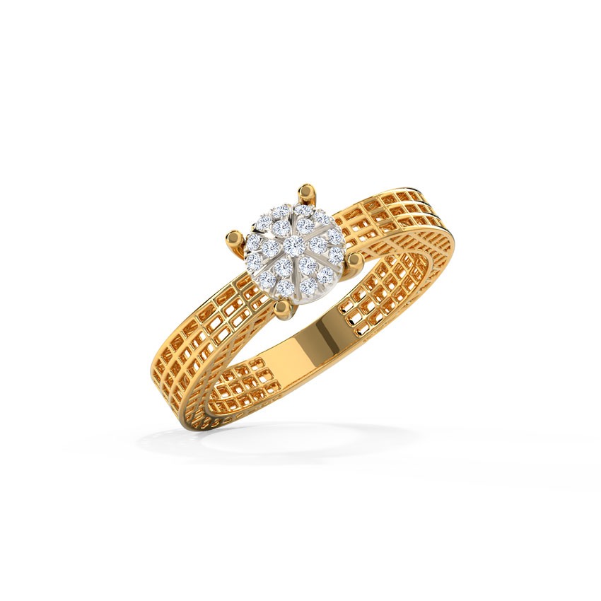 Mesh Cluster Diamond Ring