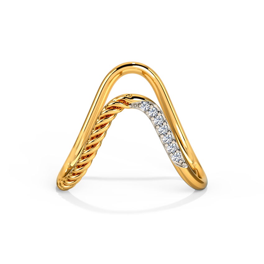 Glossy Diamond Vanki Ring