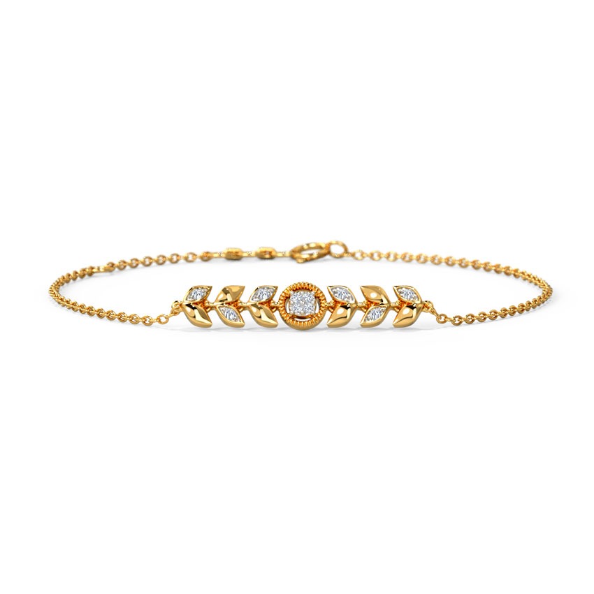 Wondrous Leafy Diamond Bracelet