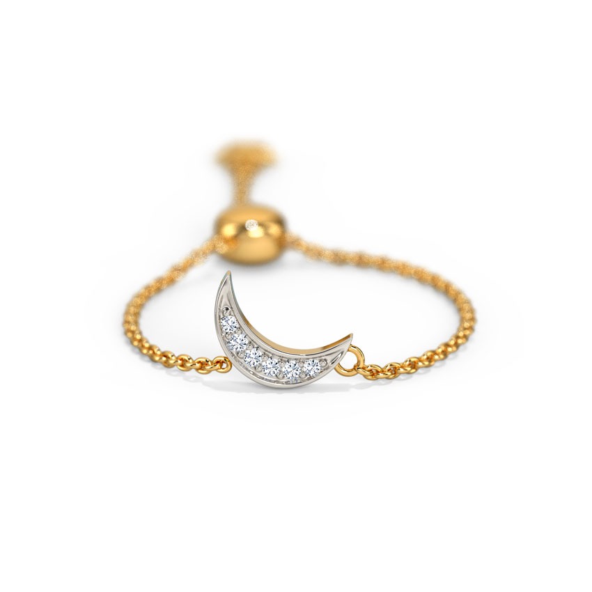 Crescent & Star Diamond Flexi Ring