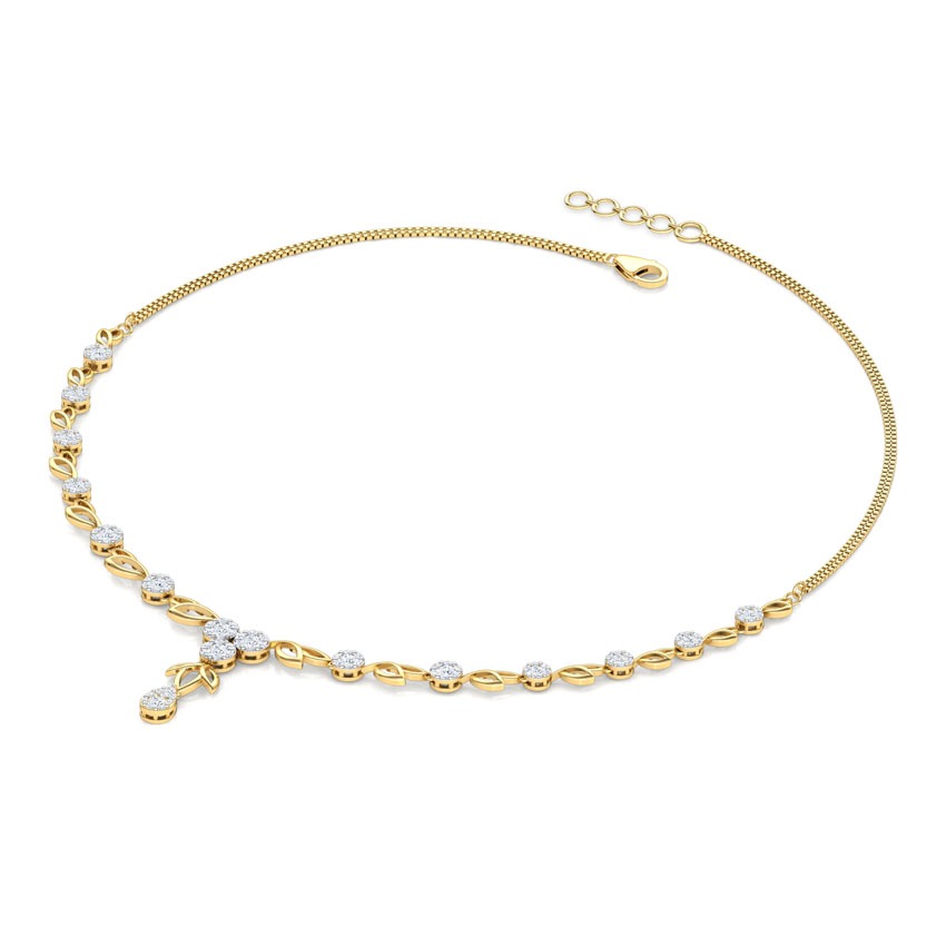 Lotus Petal Diamond Necklace