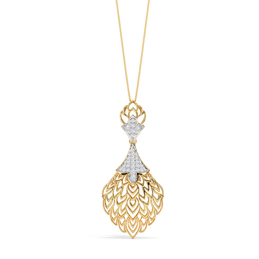 Batino Diamond Leaf Pendant