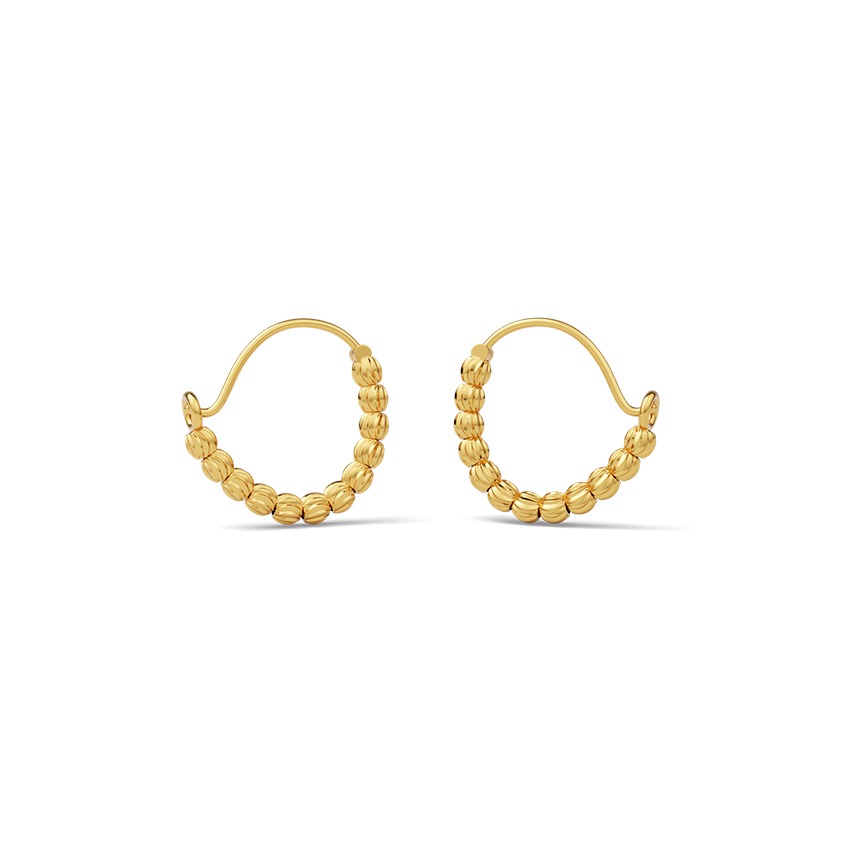 Temple Bells Gold Hoop Earrings