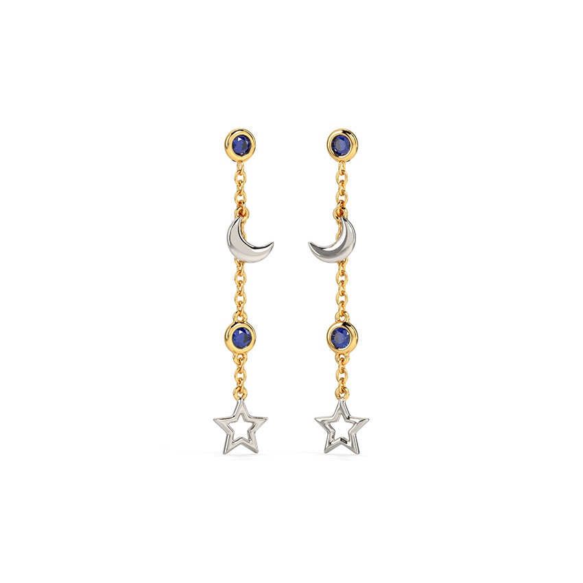 Starry Gemstone Drop Earrings