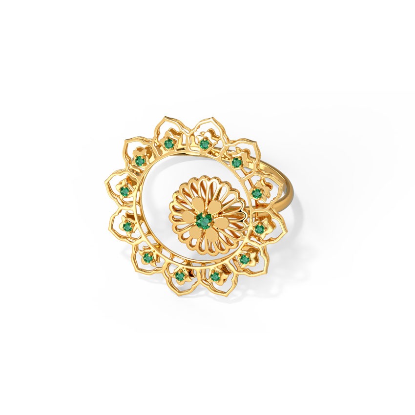 Mishka Cutout Gemstone Ring